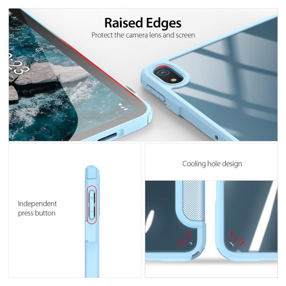 Dux Ducis Toby Series Nokia T20 Hoes Tri-Fold Book Case Blauw afbeelding 4