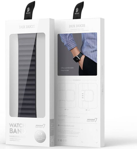 Dux Ducis Apple Watch Bandje - 1-10/SE - 38/40/41/42MM - Magneetsluiting - Zwart afbeelding 6