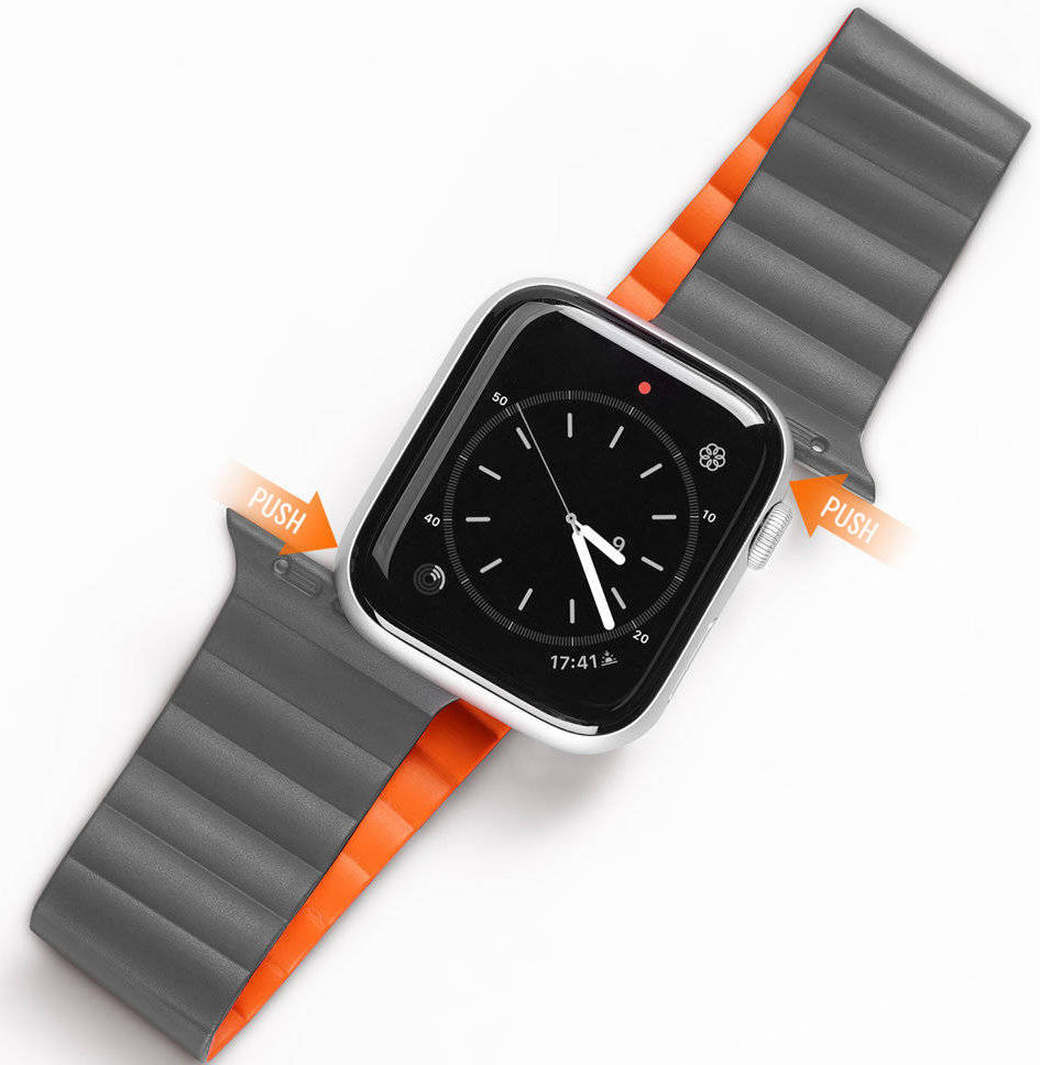 Dux Ducis Apple Watch Bandje - 1-10/SE - 38/40/41/42MM - Magneetsluiting - Grijs afbeelding 1