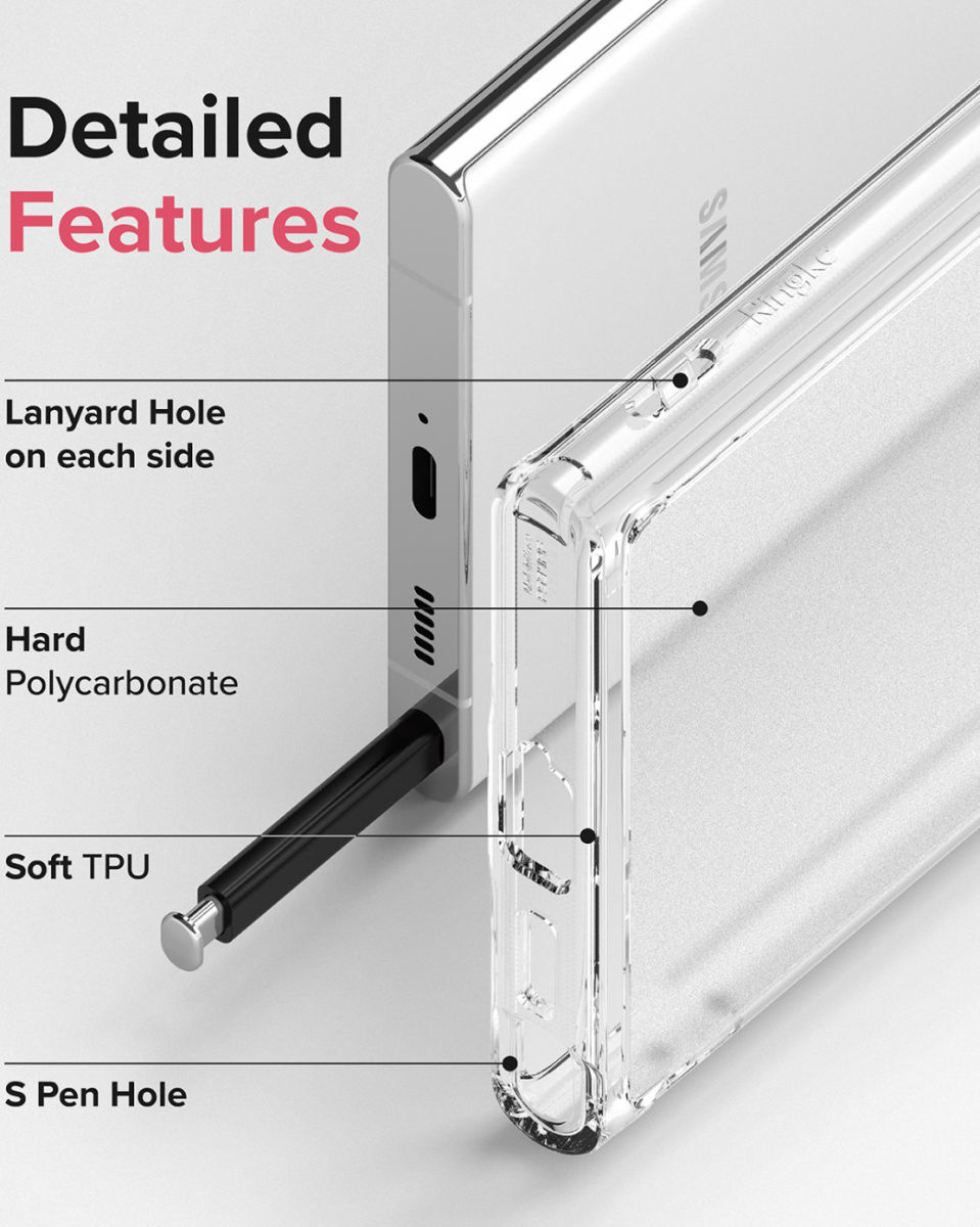 Ringke Fusion Samsung Galaxy S22 Ultra Hoesje Transparant afbeelding 7