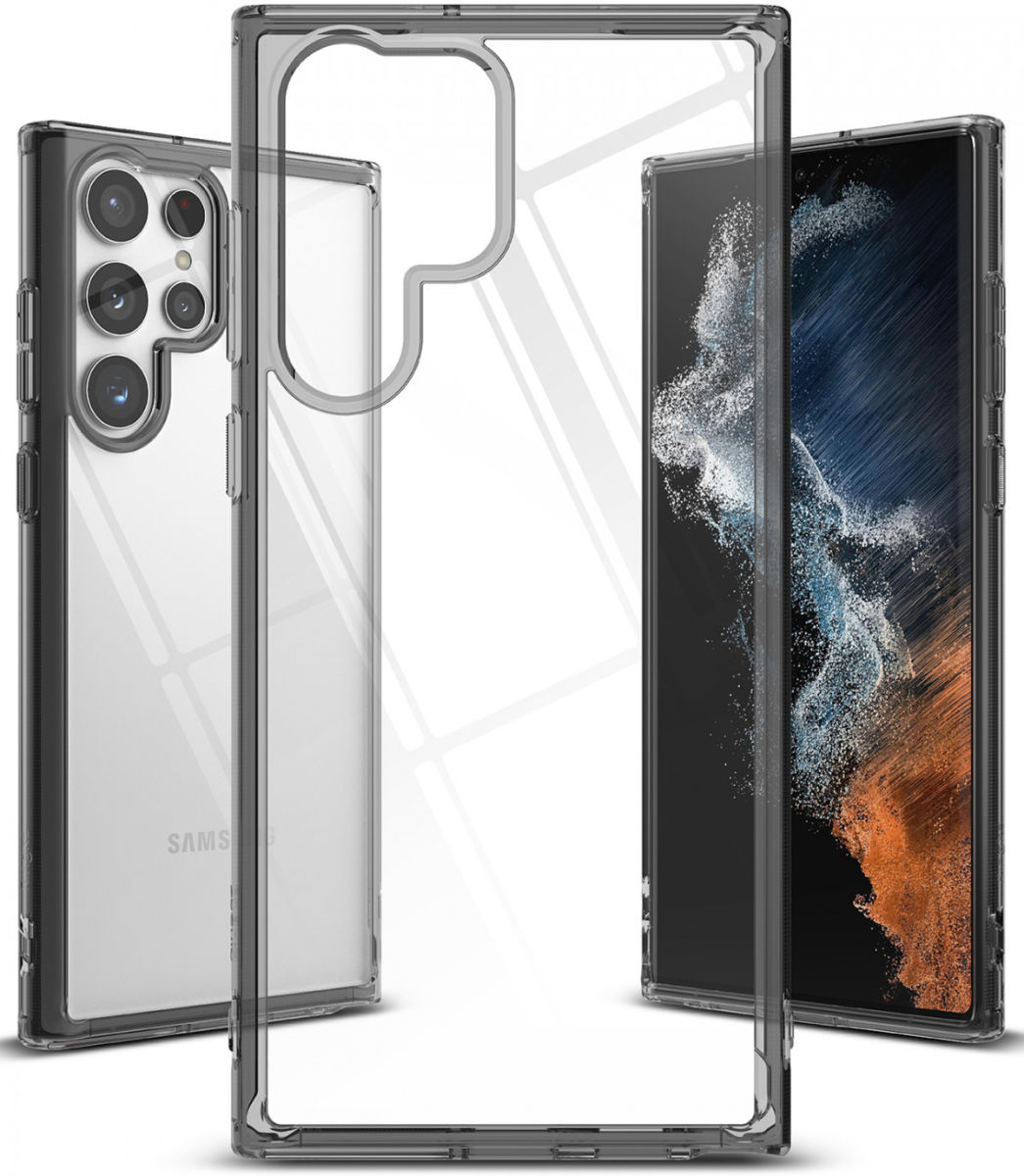 Ringke Fusion Samsung Galaxy S22 Ultra Hoesje Smoke Black afbeelding 2
