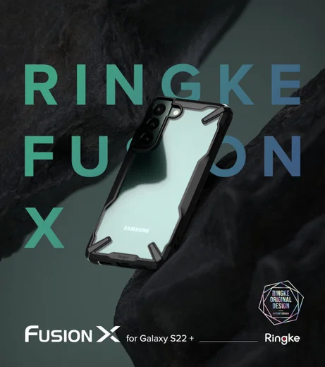Ringke Fusion X Samsung Galaxy S22 Plus Hoesje Camo Zwart afbeelding 11