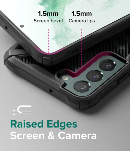 Ringke Fusion X Samsung Galaxy S22 Plus Hoesje Camo Zwart afbeelding 5