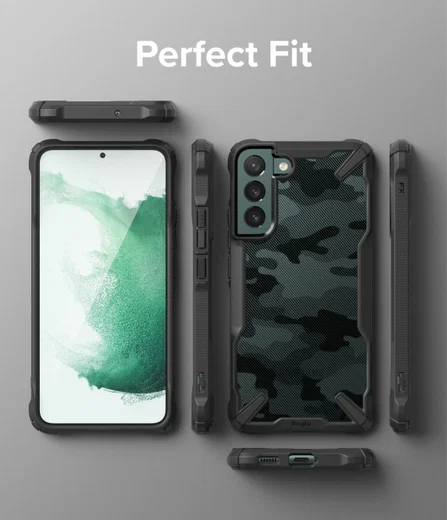 Ringke Fusion X Samsung Galaxy S22 Plus Hoesje Camo Zwart afbeelding 10