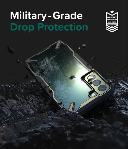 Ringke Fusion X Samsung Galaxy S22 Hoesje Back Cover Camo Zwart afbeelding 4