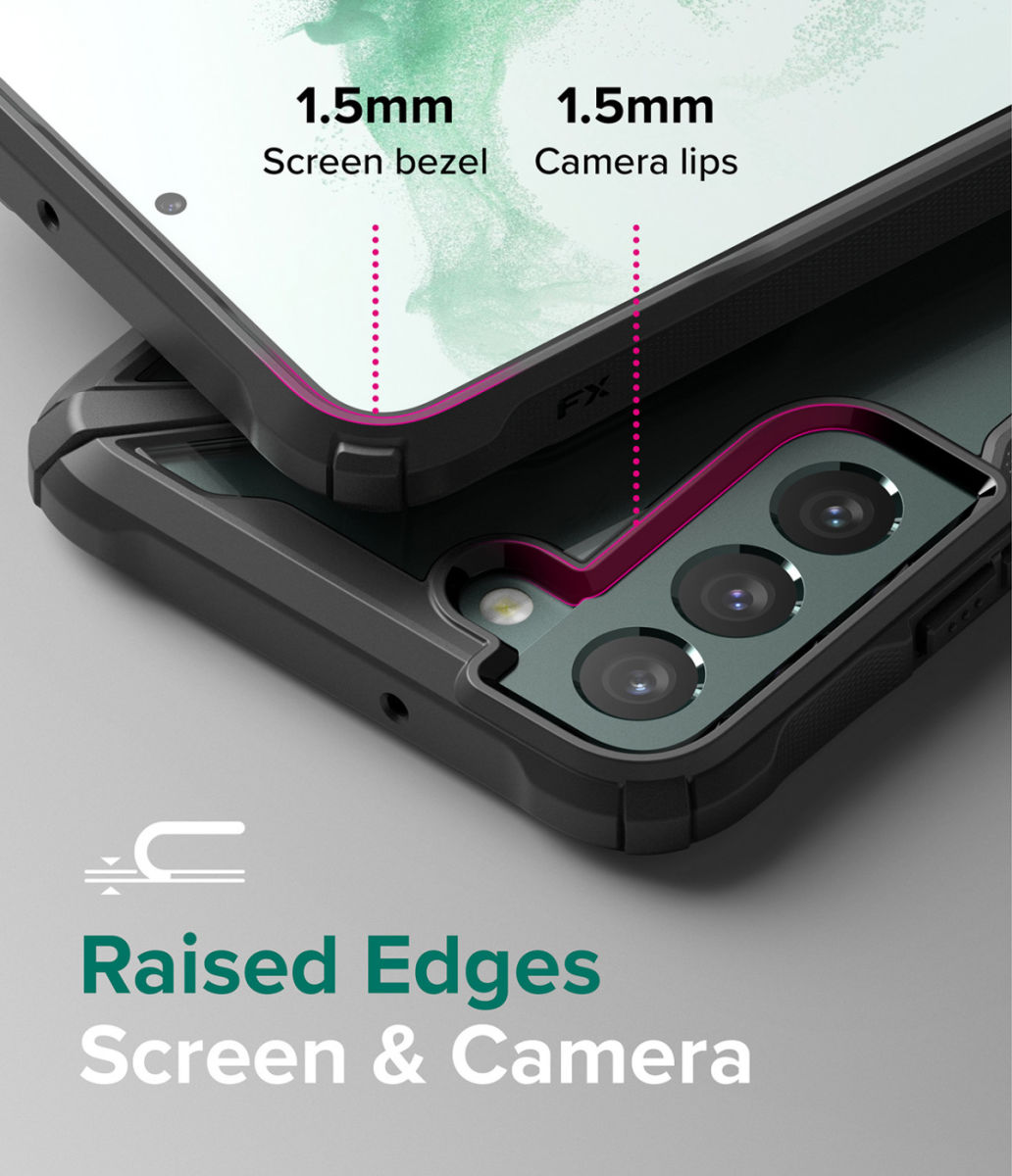 Ringke Fusion X Samsung Galaxy S22 Hoesje Back Cover Camo Zwart afbeelding 5