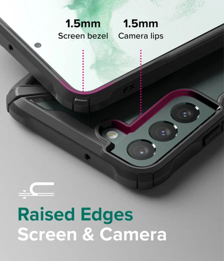 Ringke Fusion X Samsung Galaxy S22 Hoesje Back Cover Camo Zwart afbeelding 5