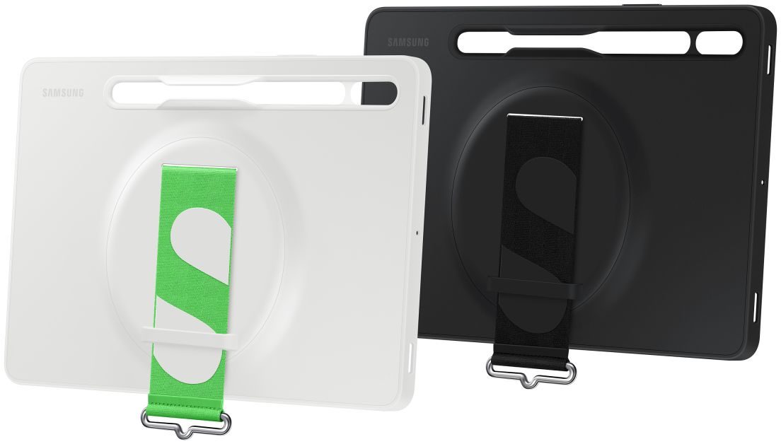 Originele Samsung Galaxy Tab S8 / Tab S7 Hoes Strap Cover Zwart afbeelding 7