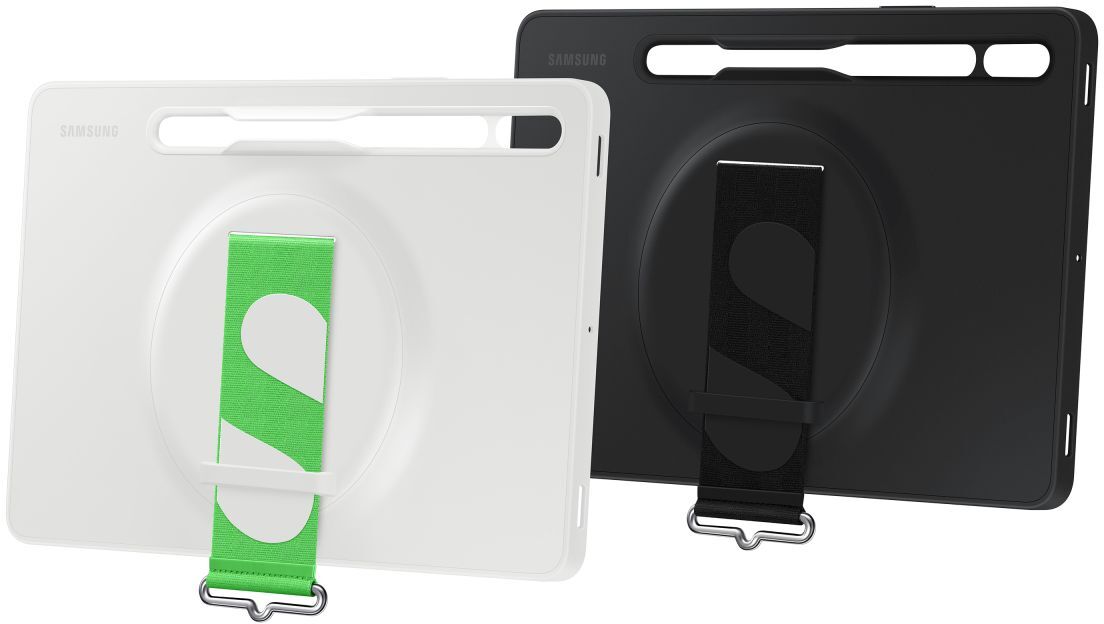 Originele Samsung Galaxy Tab S8 / Tab S7 Hoes Strap Cover Wit afbeelding 7