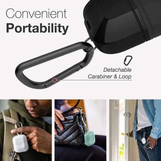 Raptic Journey AirPods Hoesje Bescherm Case Zwart afbeelding 6