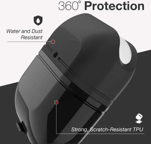 Raptic Journey AirPods Hoesje Bescherm Case Zwart afbeelding 3