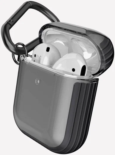 Raptic Clear Apple AirPods Hoesje Smoke Black afbeelding 2