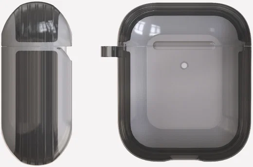 Raptic Clear Apple AirPods Hoesje Smoke Black afbeelding 4
