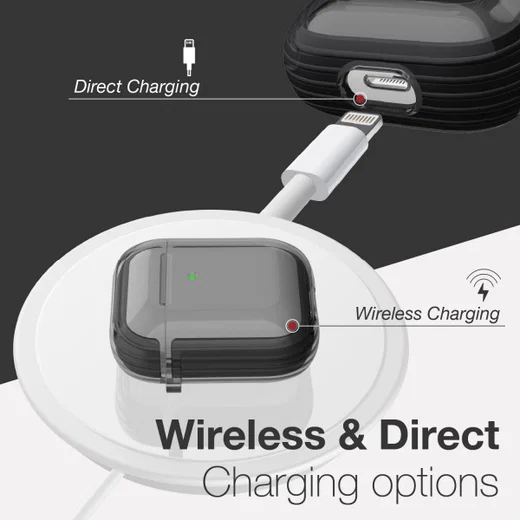 Raptic Clear Apple AirPods Hoesje Smoke Black afbeelding 7