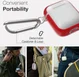 Raptic Clear Apple AirPods Hoesje Rood / Transparant afbeelding 8