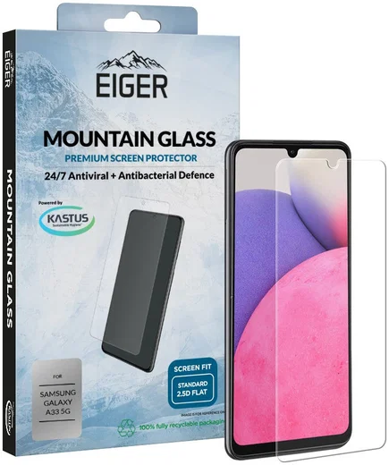 Eiger Samsung Galaxy A33 Tempered Glass Fingerprint Friendly Plat afbeelding 1