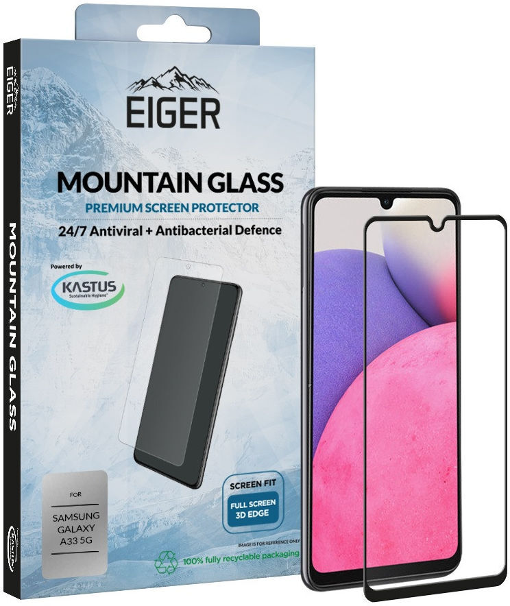 Eiger Samsung Galaxy A33 Tempered Glass 3D Fingerprint Friendly afbeelding 1