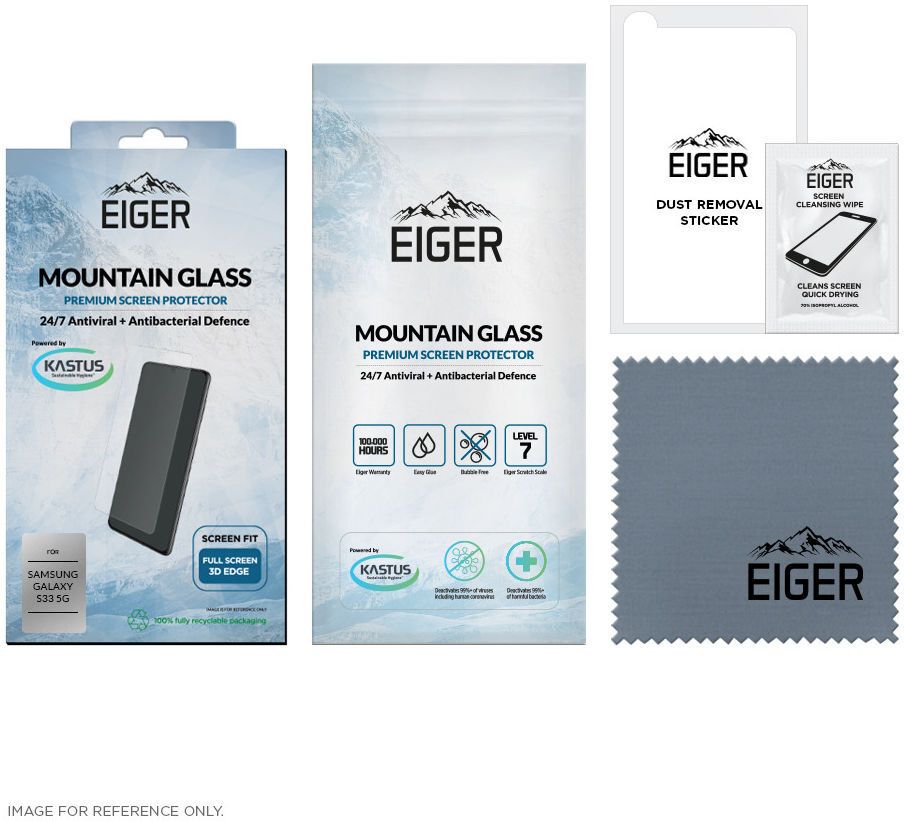 Eiger Samsung Galaxy A33 Tempered Glass 3D Fingerprint Friendly afbeelding 7