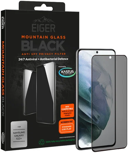 Eiger Samsung Galaxy S22 Plus Screen Protector Privacy Glass afbeelding 1