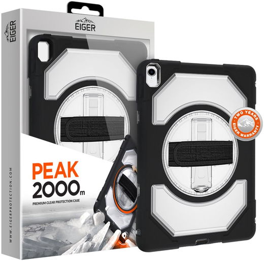 Eiger Peak 2000m Apple iPad Pro 11 (2018) Hoes Transparant/Zwart afbeelding 1
