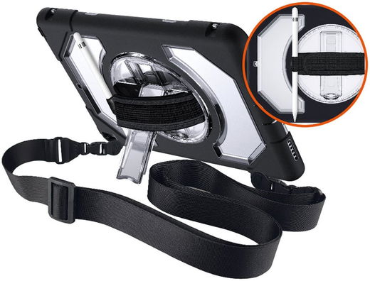 Eiger Peak 2000m Apple iPad Pro 11 (2018) Hoes Transparant/Zwart afbeelding 2