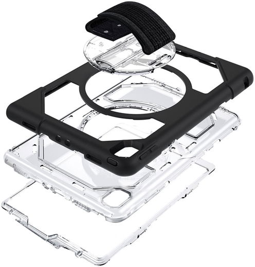 Eiger Peak 2000m Apple iPad Pro 11 (2018) Hoes Transparant/Zwart afbeelding 3