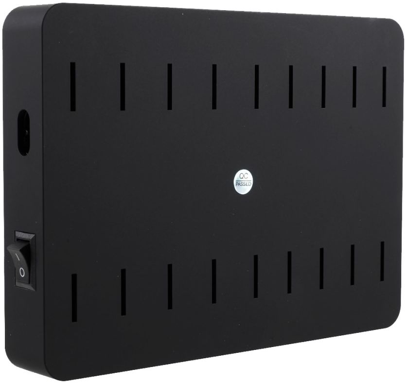 Universeel 96W Oplaad Station 8 Poort USB Oplader Zwart afbeelding 2