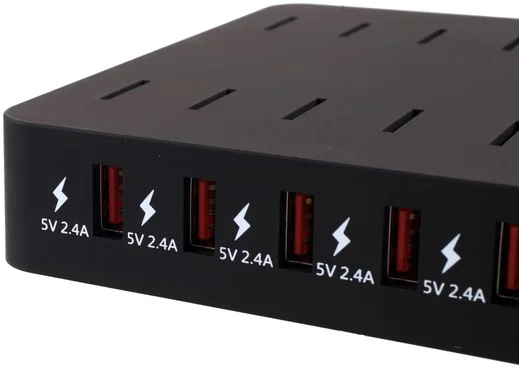 Universeel 96W Oplaad Station 8 Poort USB Oplader Zwart afbeelding 8
