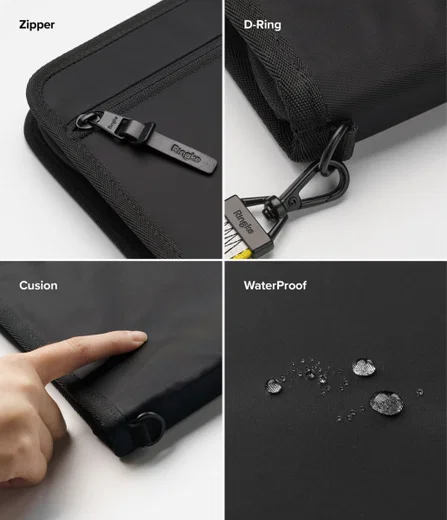 Ringke Smart Zip Pouch voor Laptop / Tablet tot 13 inch Blauw afbeelding 4