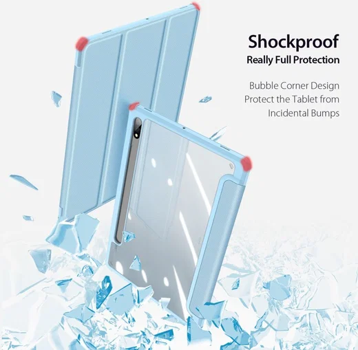 Dux Ducis Toby Samsung Galaxy Tab S7/S8 Hoes Tri-Fold Book Case Blauw afbeelding 3