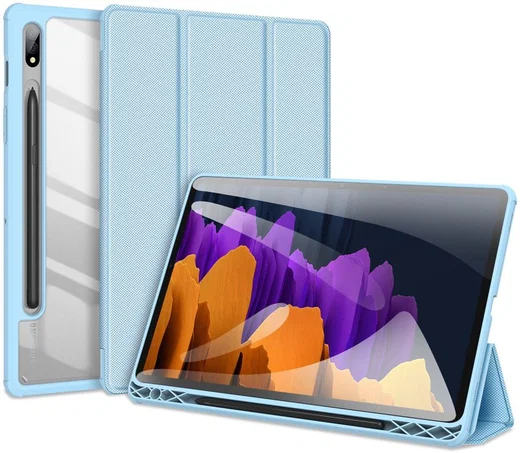Dux Ducis Toby Samsung Galaxy Tab S7/S8 Hoes Tri-Fold Book Case Blauw afbeelding 8