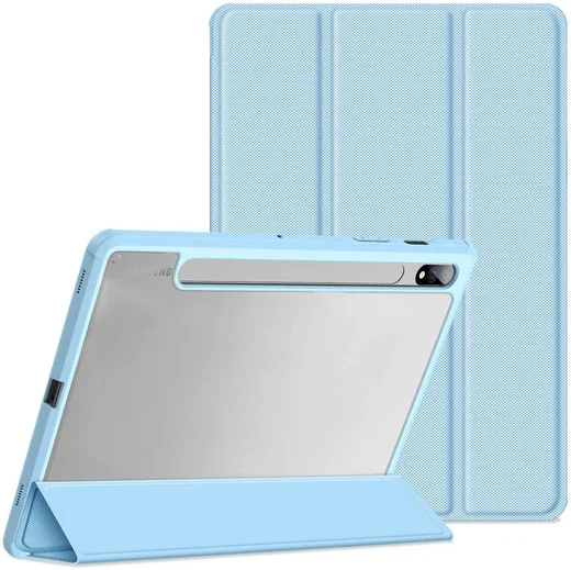 Dux Ducis Toby Samsung Galaxy Tab S7/S8 Hoes Tri-Fold Book Case Blauw afbeelding 9