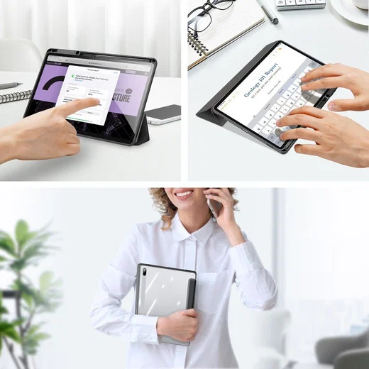 Dux Ducis Toby Samsung Galaxy Tab S8 Plus/S7 Plus/S7 FE Hoes Zwart afbeelding 7