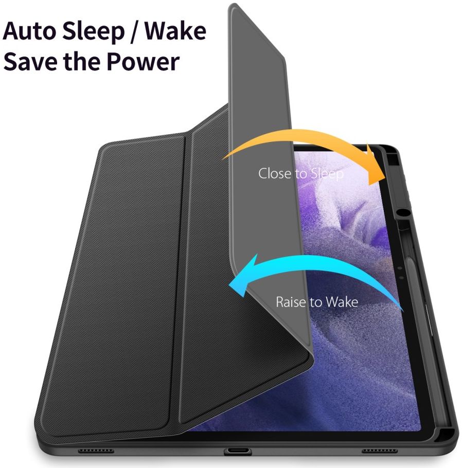 Dux Ducis Toby Samsung Galaxy Tab S8 Plus/S7 Plus/S7 FE Hoes Zwart afbeelding 6