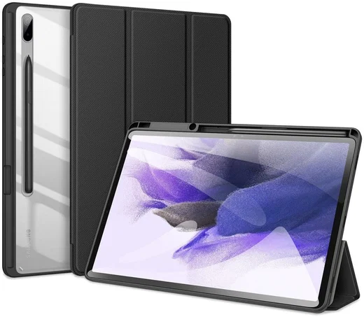 Dux Ducis Toby Samsung Galaxy Tab S8 Plus/S7 Plus/S7 FE Hoes Zwart afbeelding 2