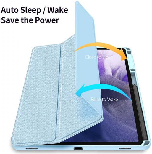 Dux Ducis Toby Samsung Galaxy Tab S8 Plus/S7 Plus/S7 FE Hoes Blauw afbeelding 6