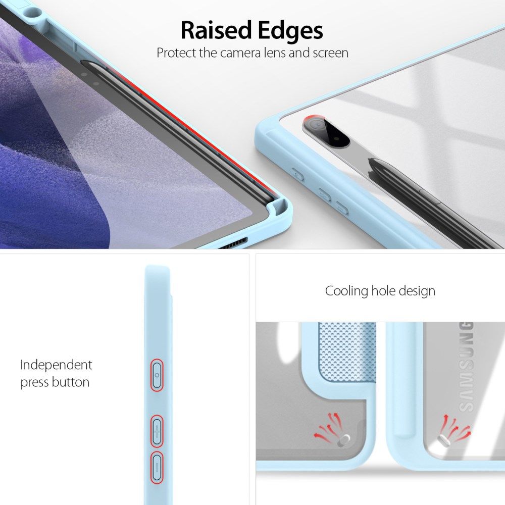 Dux Ducis Toby Samsung Galaxy Tab S8 Plus/S7 Plus/S7 FE Hoes Blauw afbeelding 5