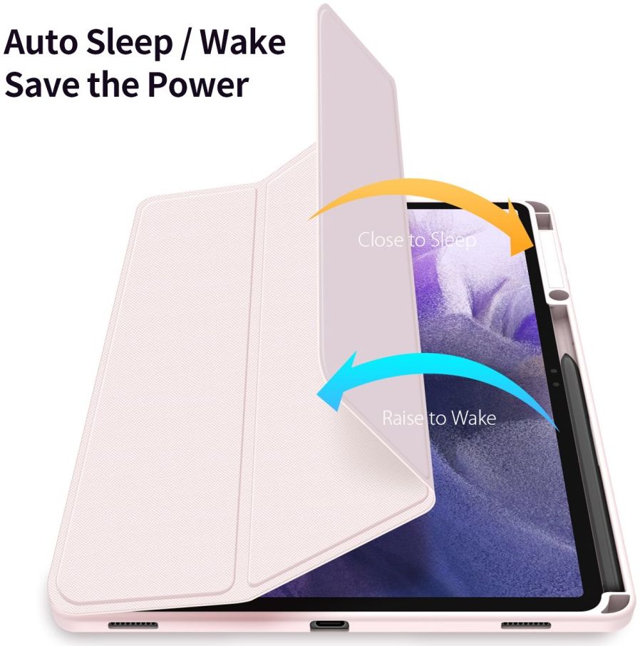 Dux Ducis Toby Samsung Galaxy Tab S8 Plus/S7 Plus/S7 FE Hoes Roze afbeelding 6