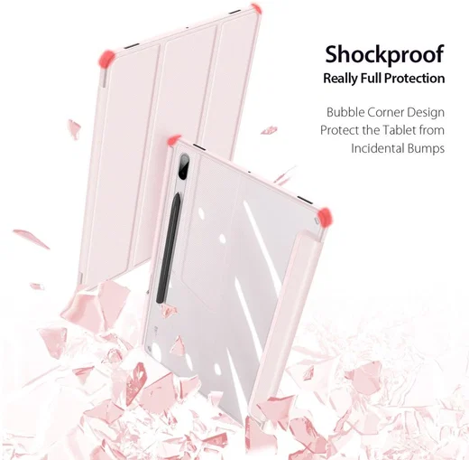 Dux Ducis Toby Samsung Galaxy Tab S8 Plus/S7 Plus/S7 FE Hoes Roze afbeelding 3