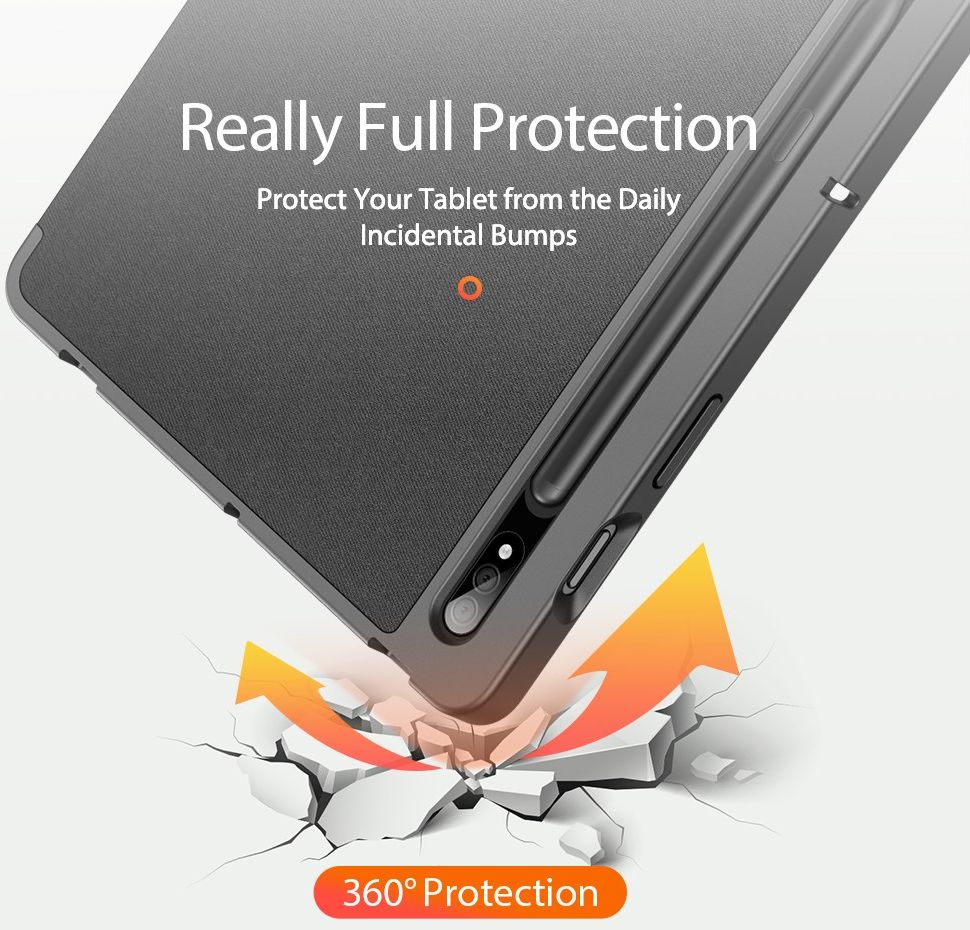 Dux Ducis Domo Samsung Galaxy Tab S7 / Tab S8 Hoes Book Case Zwart afbeelding 4