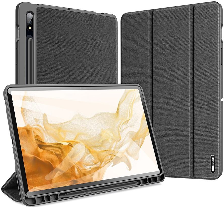 Dux Ducis Domo Samsung Galaxy Tab S7 / Tab S8 Hoes Book Case Zwart afbeelding 2