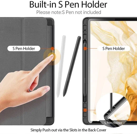 Dux Ducis Domo Samsung Galaxy Tab S7 / Tab S8 Hoes Book Case Zwart afbeelding 5