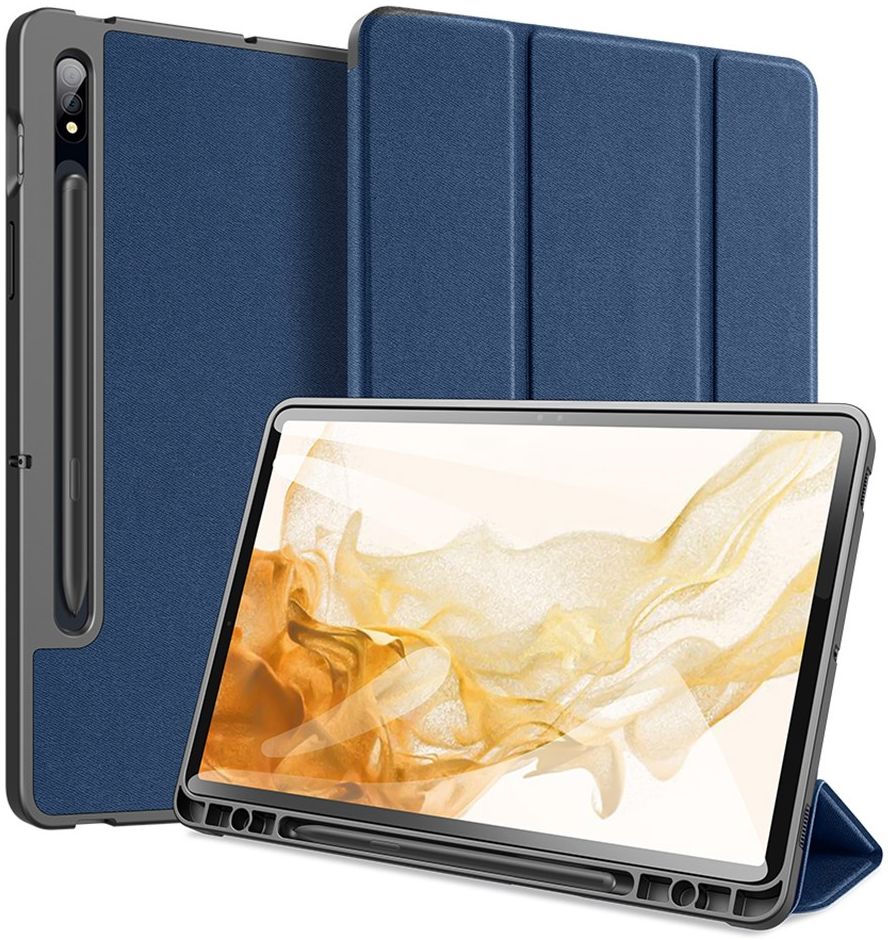 Dux Ducis Domo Samsung Galaxy Tab S7 / Tab S8 Hoes Book Case Blauw afbeelding 1