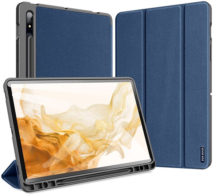 Dux Ducis Domo Samsung Galaxy Tab S7 / Tab S8 Hoes Book Case Blauw afbeelding 2