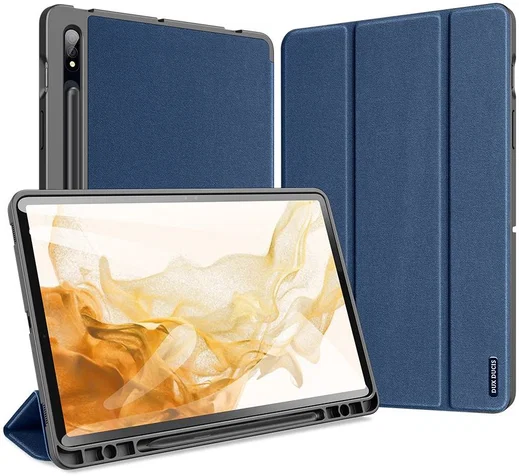 Dux Ducis Domo Samsung Galaxy Tab S7 / Tab S8 Hoes Book Case Blauw afbeelding 2