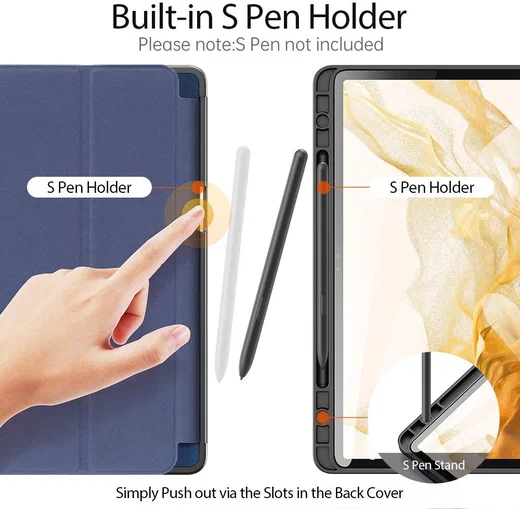 Dux Ducis Domo Samsung Galaxy Tab S7 / Tab S8 Hoes Book Case Blauw afbeelding 5