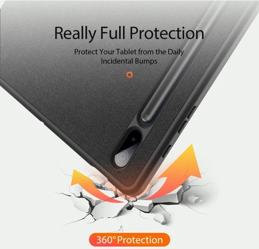 Dux Ducis Domo Samsung Galaxy Tab S8+ / S7+ / S7 FE Hoes Zwart afbeelding 3