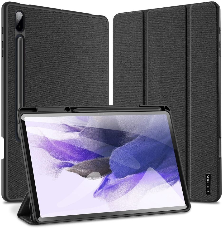 Dux Ducis Domo Samsung Galaxy Tab S8+ / S7+ / S7 FE Hoes Zwart afbeelding 2