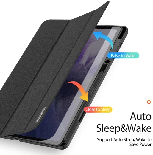 Dux Ducis Domo Samsung Galaxy Tab S8+ / S7+ / S7 FE Hoes Zwart afbeelding 4