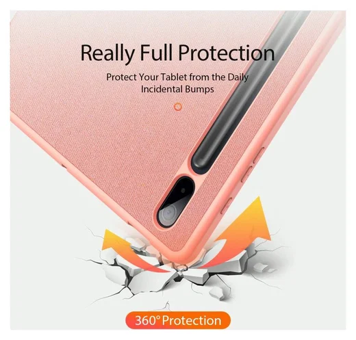 Dux Ducis Domo Samsung Galaxy Tab S8 Plus/S7 Plus/S7 FE Hoes Roze afbeelding 3